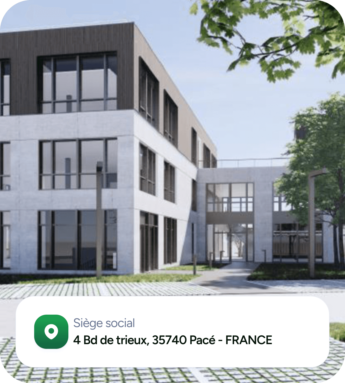Immeuble présenté dans la maquette du siège social Harpoonr